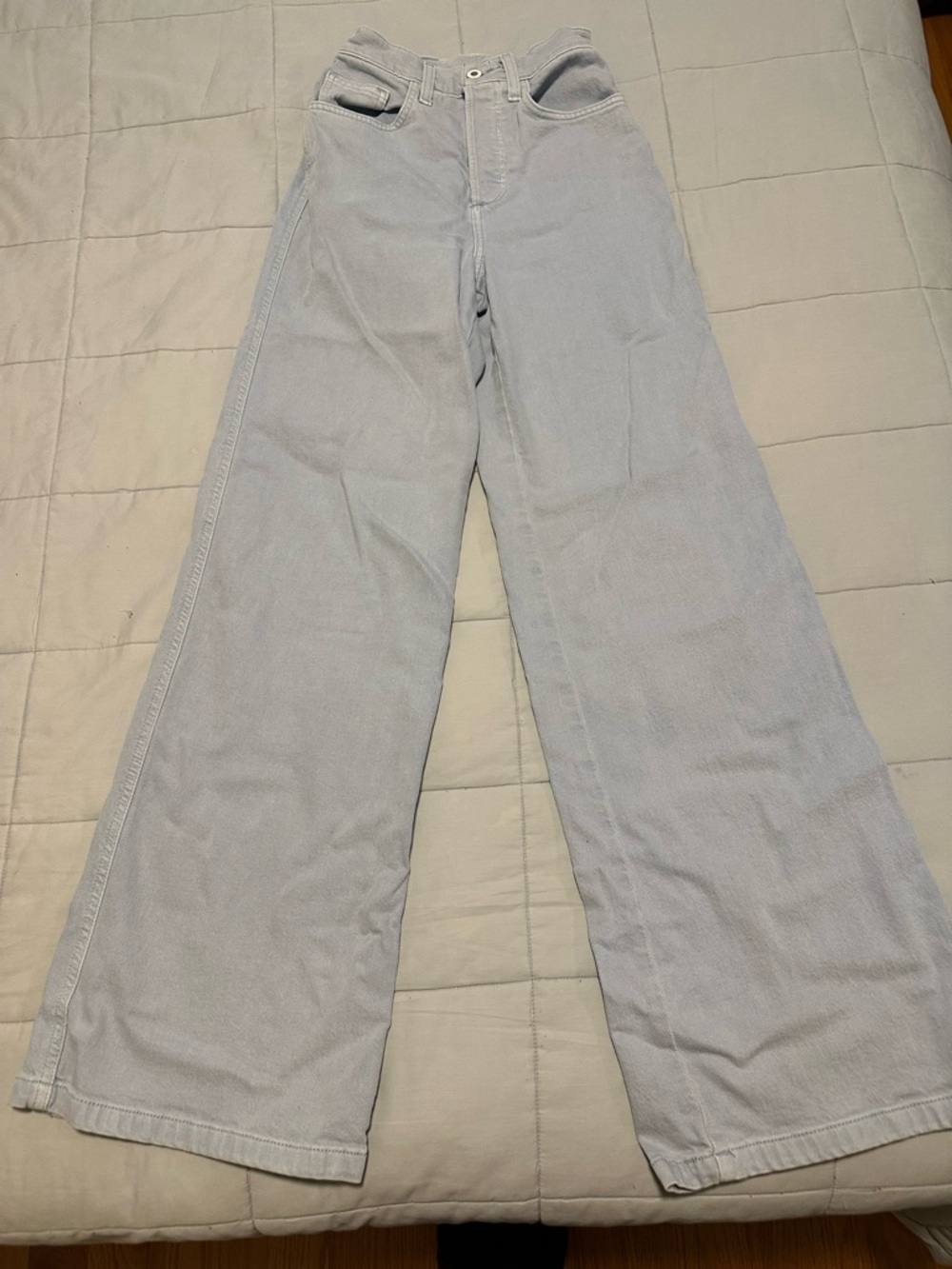 FAVORITE DAUGHTER The Masha Super High Rise Wide Leg Jeans Coastal Blue Size 23